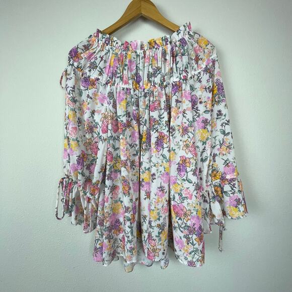 Tularosa Women's Boho Peasant Top with Bell Sleeves – Size M - Picture 8 of 10